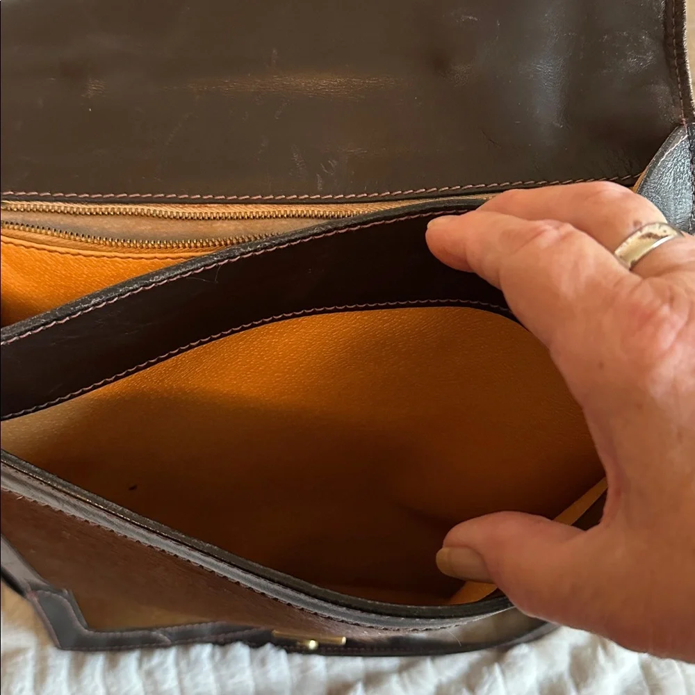 Clemente Firenze RARE Vintage Brown Leather Men's Bag